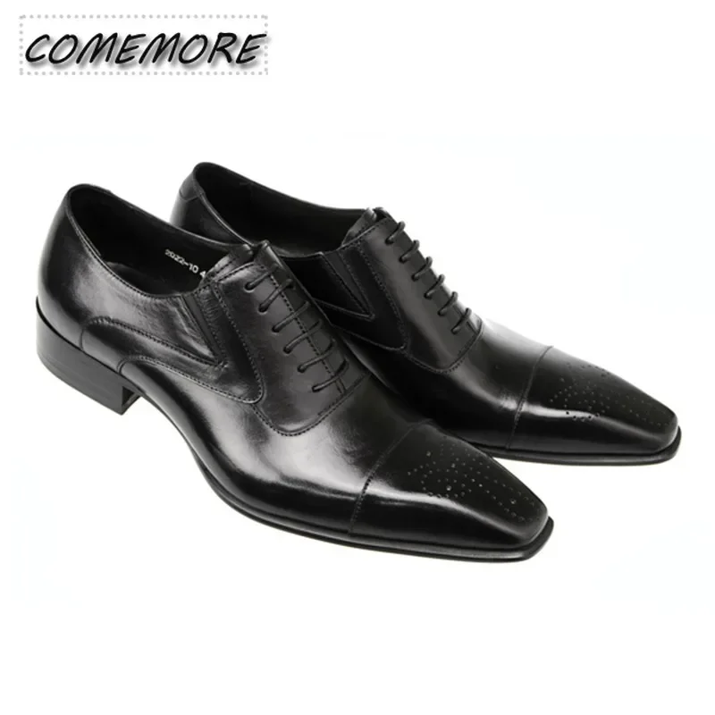 Men\'s Dress Shoes Fashion Wedding Dress Formal Luxury Mens Social Office Leather PU Party Business Shoes Spring Autumn 2024 New