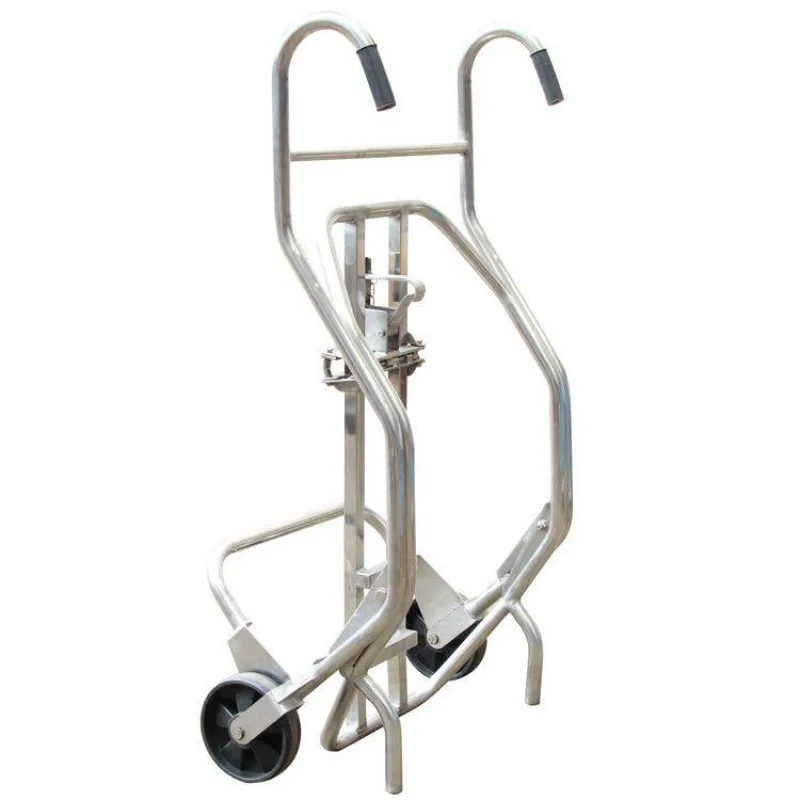 Stainless steel oil drum truck is suitable for oil drum handling of different specifications