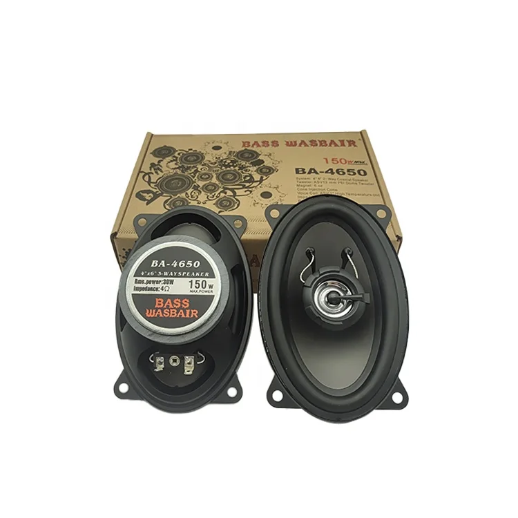 top models BA4650 4*6 Inch Oval Car Horn Speakers 150W Max Power Full Range Vehicle Coaxial Iron Speakers (1 Pair speakers)