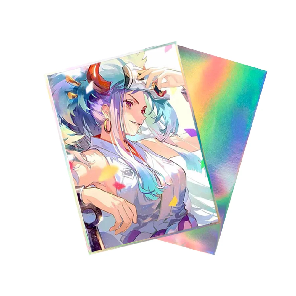 60pcs 67x92mm laser Holographic Trading Card Sleeves Board Game Card Sleeves for MTG/PKM/PTCG Card Games