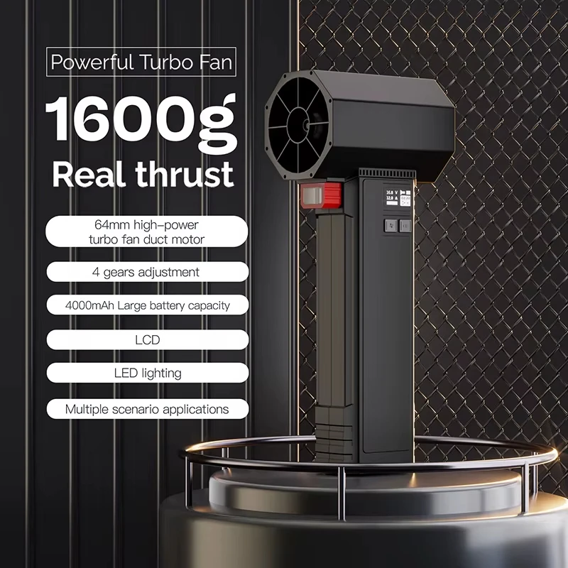 توربو مروحة TF64 64 مللي متر فرش السيارات بطارية قابلة للشحن عالية التوجه منفاخ الهواء مصباح ليد تعديل متعدد السرعات توربو منفاخ