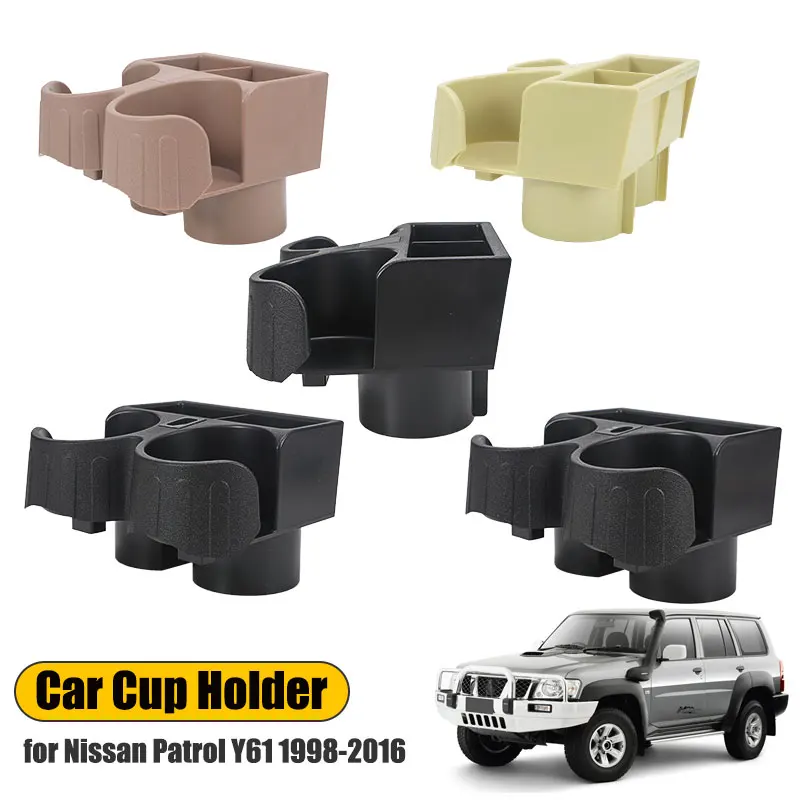 Car Large Water Cup Holder Drink Bottle Cup Support With USB/PD  FYE727068 For Nissan Patrol GU Y61 1998 1999 2000 2001-2016
