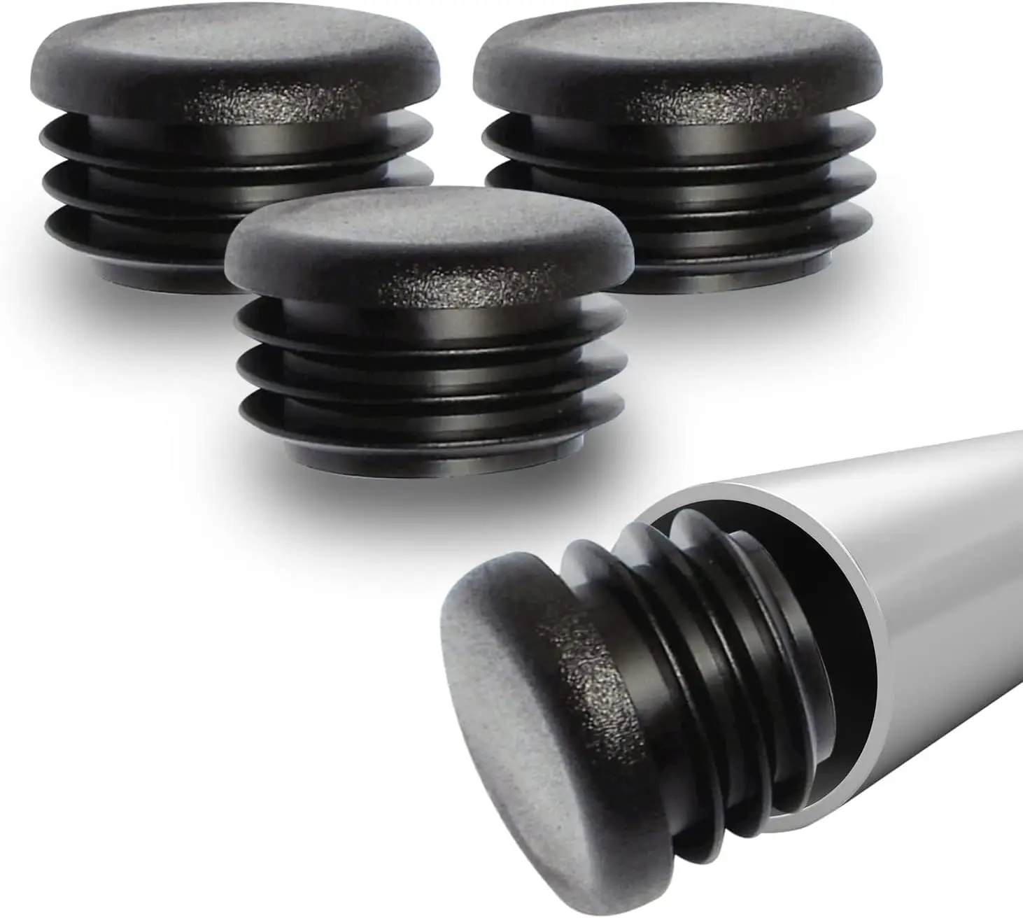 1 3/4 Inch (45mm) and Other Sizes Available Round Plastic Plugs, Tubing End Cap, Insert End Caps for Round Metal Tube