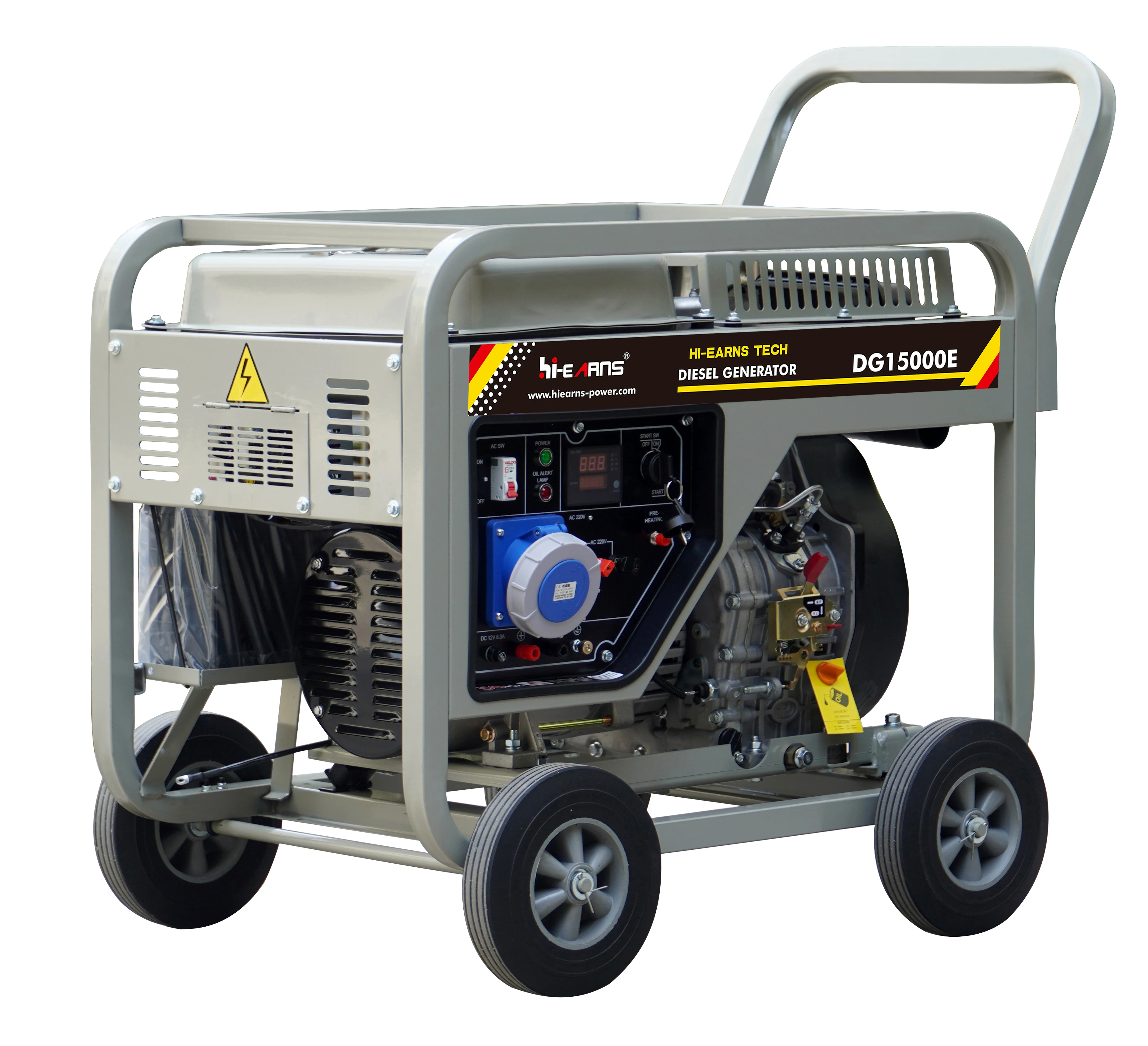 Hi-earns Open Type 1105FDE Engine  10KW Air-cooled Single Cylinder Portable  Diesel Generator