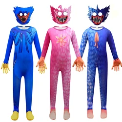 Boys Girls Blue and Red Play Game Monster Jumpsuit Gloves Mask Horror Game Halloween Cosplay Costume for kids