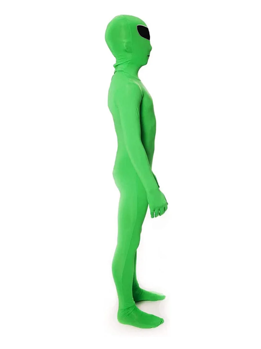 Halloween Per Adulti ET Alien Costume Cosplay Zentai Tute Verde ET Bambini Alieno Mascotte Carnevale Masquerade Tuta Vestito