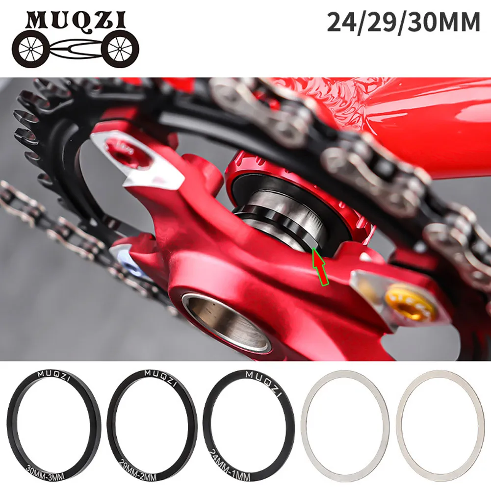 Practical 2022 New High Quality Bottom Bracket Washer Bike Gasket 24mm Crankset Shim Stainless Steel Washer ​6pcs
