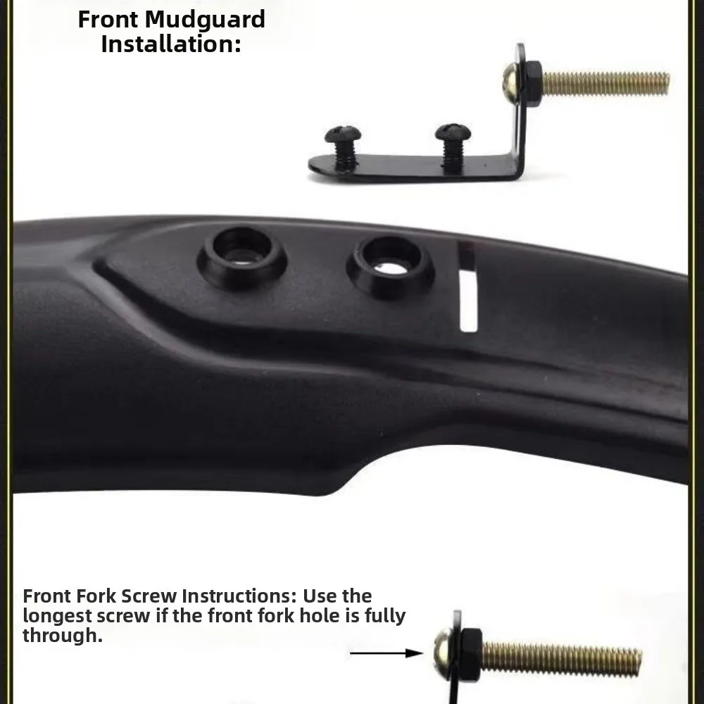 26 Inch Mountain Bike Mudguard Quick Removal Adjustable MTB Road Bike Fenders Easy to Install Ultralight Bike Splash Guard