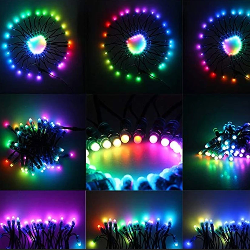 

WS2811 2811 IC RGB Full Color 12mm Pixels Digital Addressable 5V Dream Color LED Pixels Module IP68 Waterproof Light