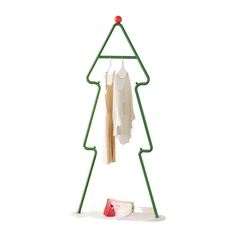 Christmas tree hanger floor-to-ceiling bedroom coat rack floor-to-ceiling vertical storage simple household bedside rack