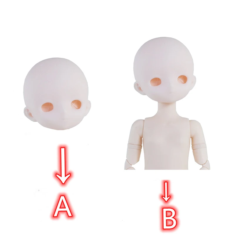 Anime Face Doll DIY 30cm Doll Makeup Doll 2D Doll Head or Whole Doll Lol Doll Beautiful Girl Doll Toy Gift (Head Can Be Opened)