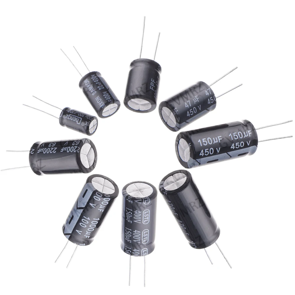 150UF 1000UF Electrolytic Capacitor Set 63V 100V 200V 250V 400V 450V for DIY Circuit Repair 10UF 20UF 100UF 220UF 10UF 20UF view 6