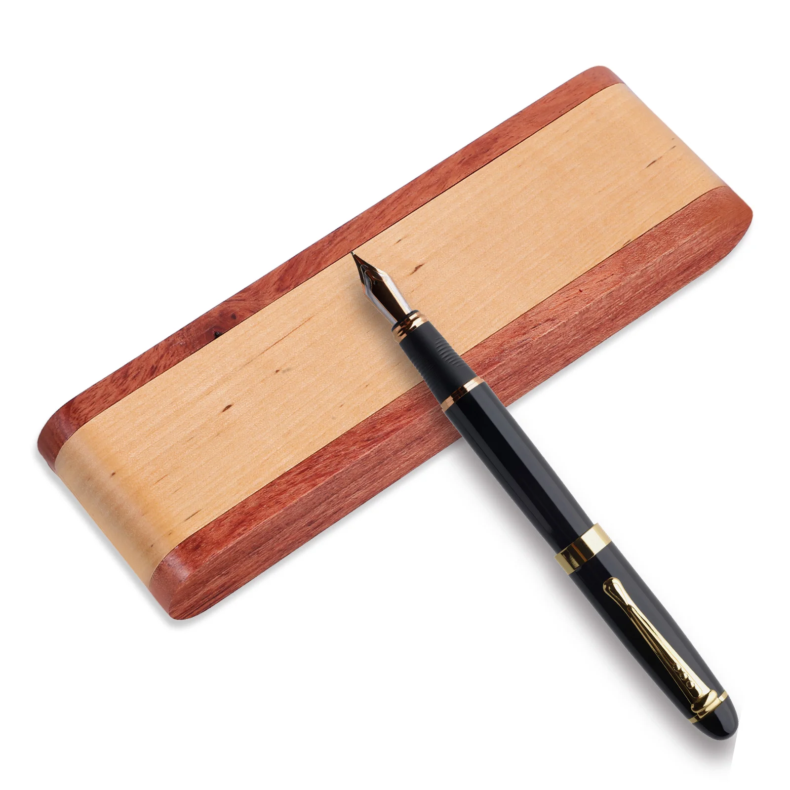

Solid Wood Pen Box Pencil Case Office Organisation Signature Enthusiast Wooden Museum Holder