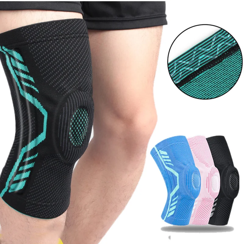 1 adet silikon dizlik kayış Patella Medial destek sıkıştırma koruma spor diz pedleri koşu basketbol futbol