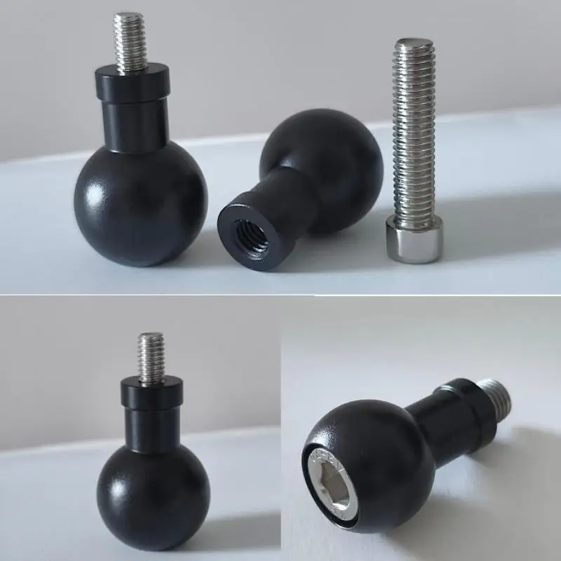 1Pcs Motorcycle Sport Camera Mount Connector 17mm/25.4mm Ball Head To M6 M8 M10 Screw Bracket Connector For Camera