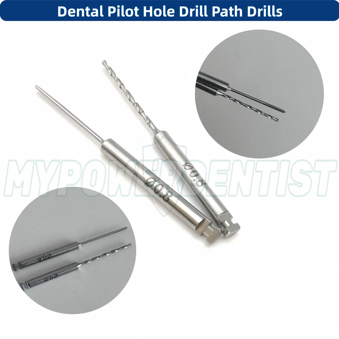 

Dental GBR Pilot Tack Drill Bit Implant Drills Cortical Dense Bone Hole 0.8mm 2Type