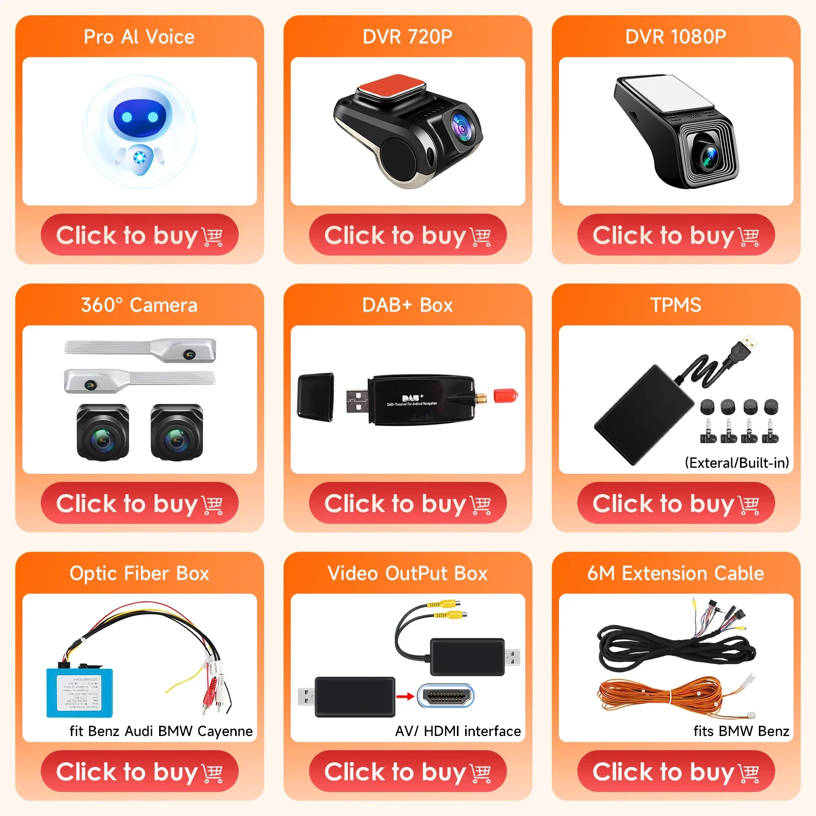 Hizpo Android 14 Auto-Multimedia-Player für Toyota Corolla Auris 2013–2016 GPS Carplay 4G AI Intelligenter Bildschirm Autoradio 360 KAM – Detail 3