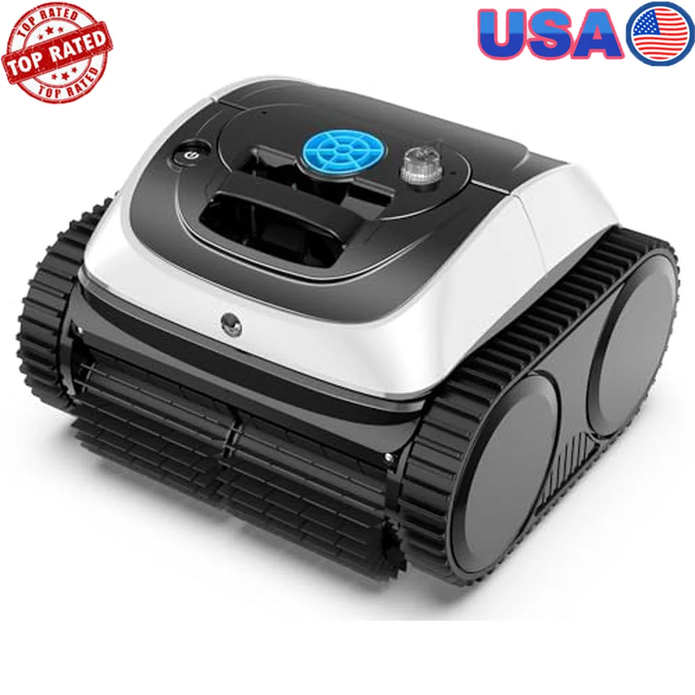 Robotic Pool Cleaner In Ground Pools up to 65 FT 150mins Runtime Cordless Vaccum Efficient Cleaning Wall Climbing Intelligent