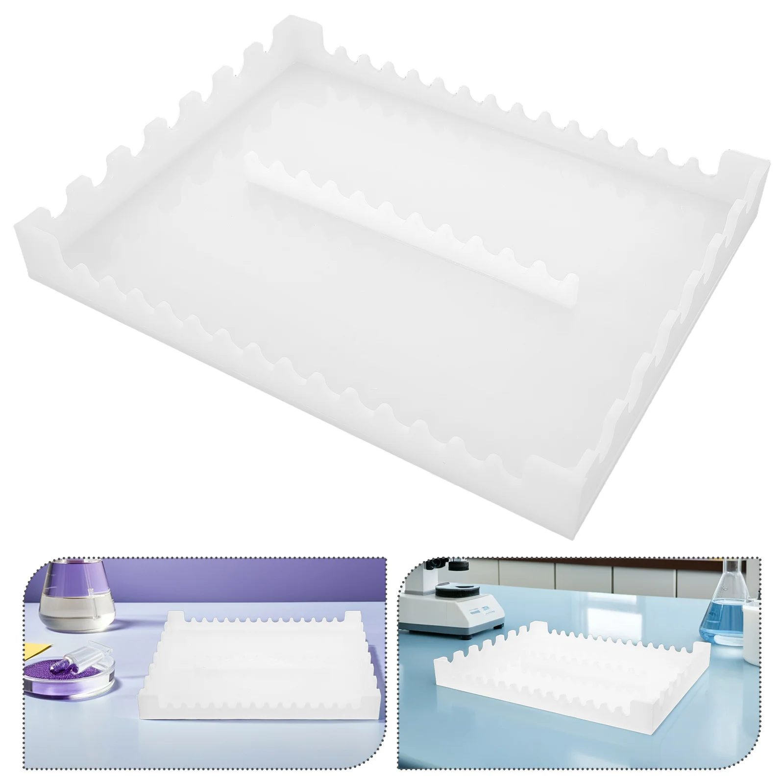 

Laboratory Draining Rack Stainless Steel 4-Tier Durable Shelf for Drying Test Tubes and Beakers Laboratory Storage Organizer