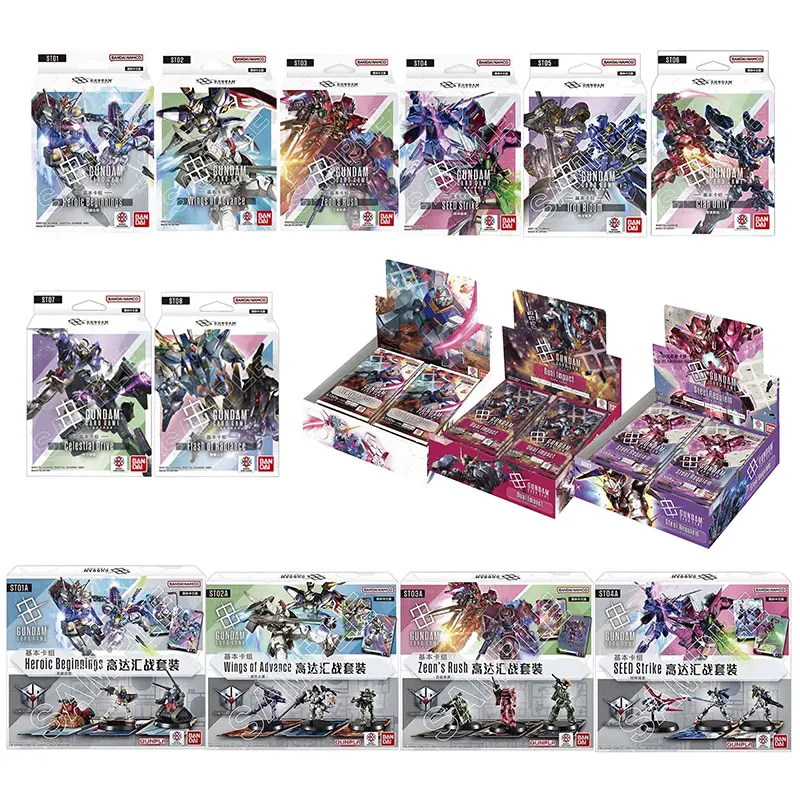 Gundam Duel Cards Chinese Edition Iron Flower Elegy GD-03 ST07 Starter Base Deck Set, Shining Flash 08 TCG Competitive Collector