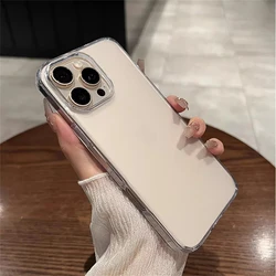 High Quality Matte Acrylic Translucent Clear Case for iPhone 16 Pro Max 15 14 Plus 13 12 Shockproof Bumper Slim Silky Skin Cover