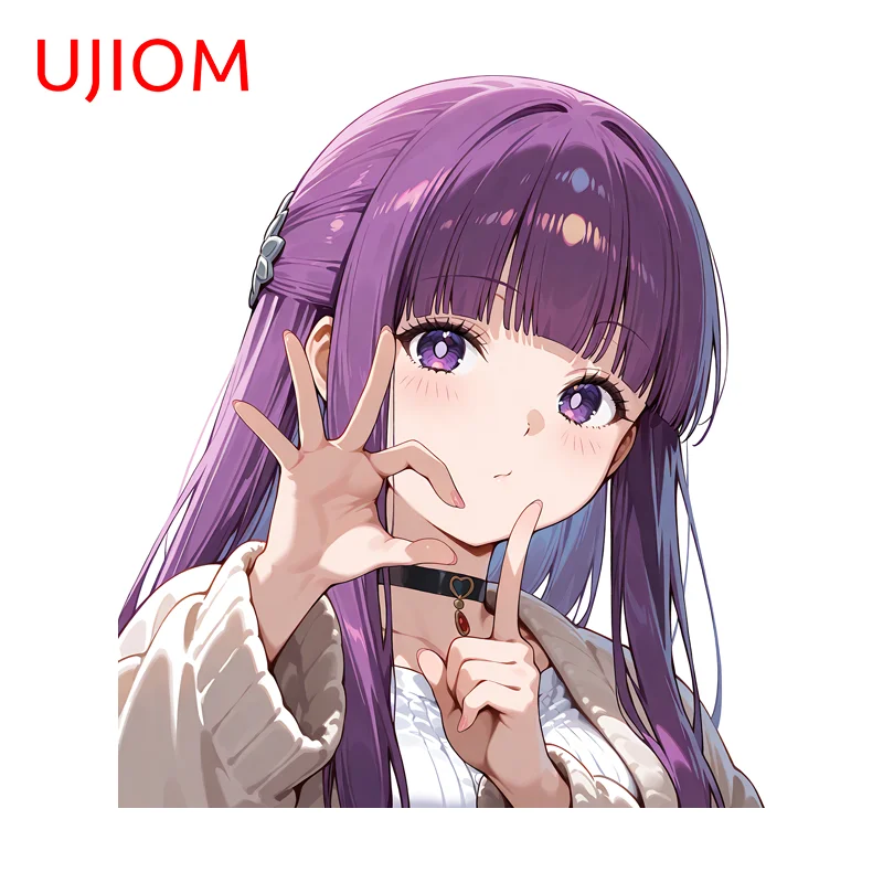 UJIOM Fern Pretty Anime Peripheral Graffiti Wall Sticker Exquisite Tendy Chic Sunscreen Decal Amusing Game Room Decoration
