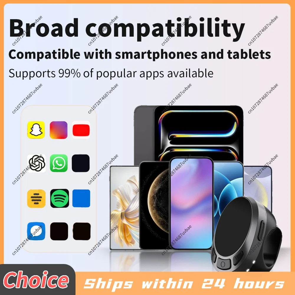 Bluetooth-compatible 5.3 Finger Ring Mouse Wireless Page Turner Scrolling Ring Remote Control for Android Tablet and for for iOS