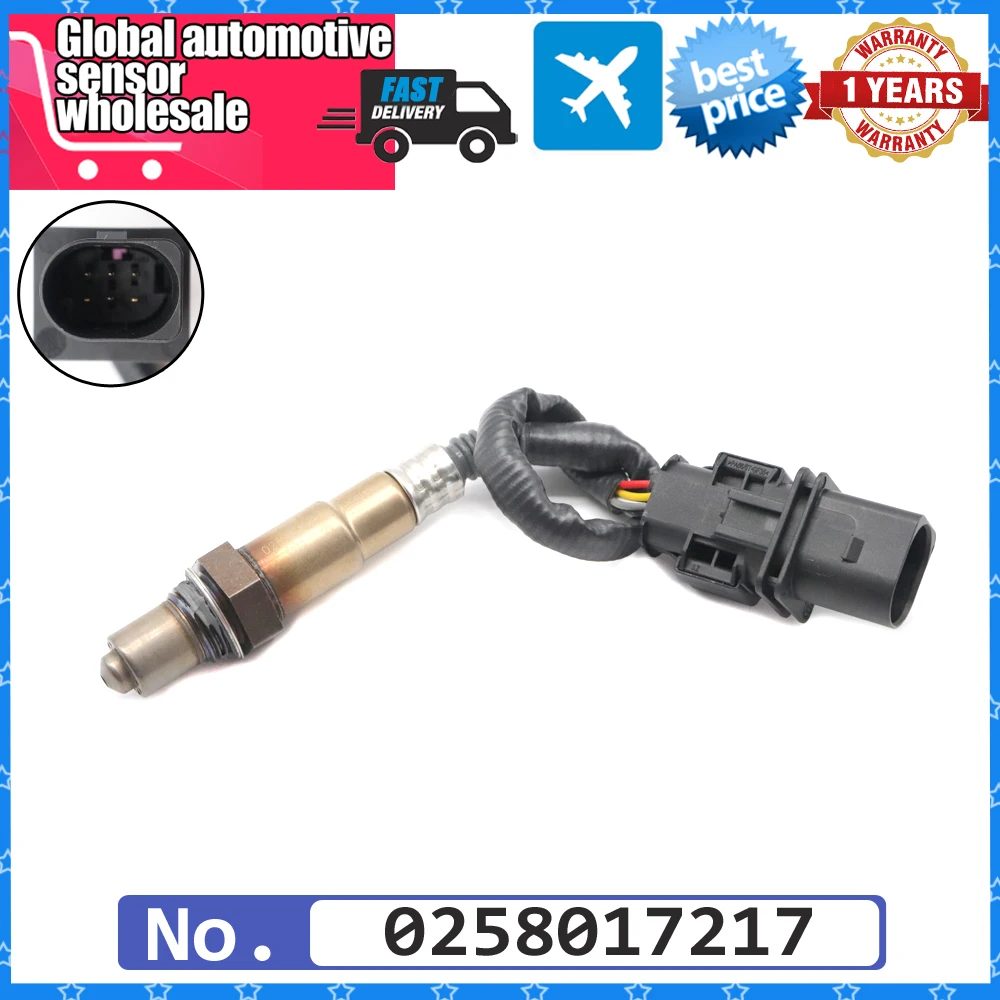 NEW 0258017217 Air Fuel Ratio Sensor Lambda O2 Oxygen Sensor For Mini Cooper Clubman R55 R56 R57 1.6L for Peugeot 2007-2010