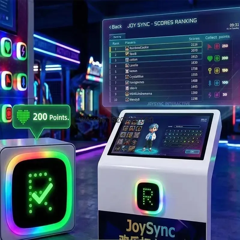 Wmwmnu for InteraGame Interactive LED Check-in Challenge System Wristband Induction Score Ranking Arcade Game for Indoor