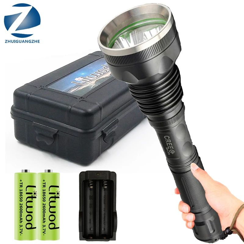 XM-L T6 High Quality Led Powerful Flashlight Torch 18650 Battery Aluminum Alloy IPX6 for Outdoor Waterproof Lantern 3pcs