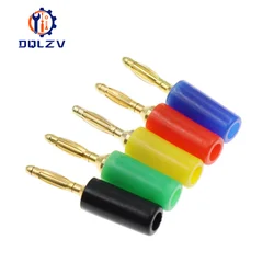 Audio Speaker Screw Banana Gold Plate Plugs Connectors Mini 2MM Banana Plug For Banana Socket