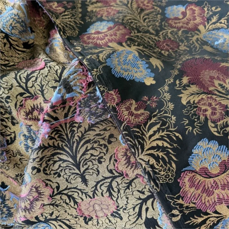 Gold thread jacquard fabric for suit sets trousers skirts shoes and bags