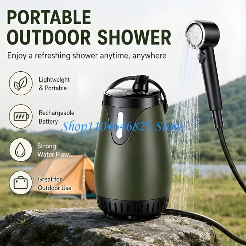 Modifiable Camping Shower Package With 7.5x12cm Main Unit And 8000mAh Power Supply