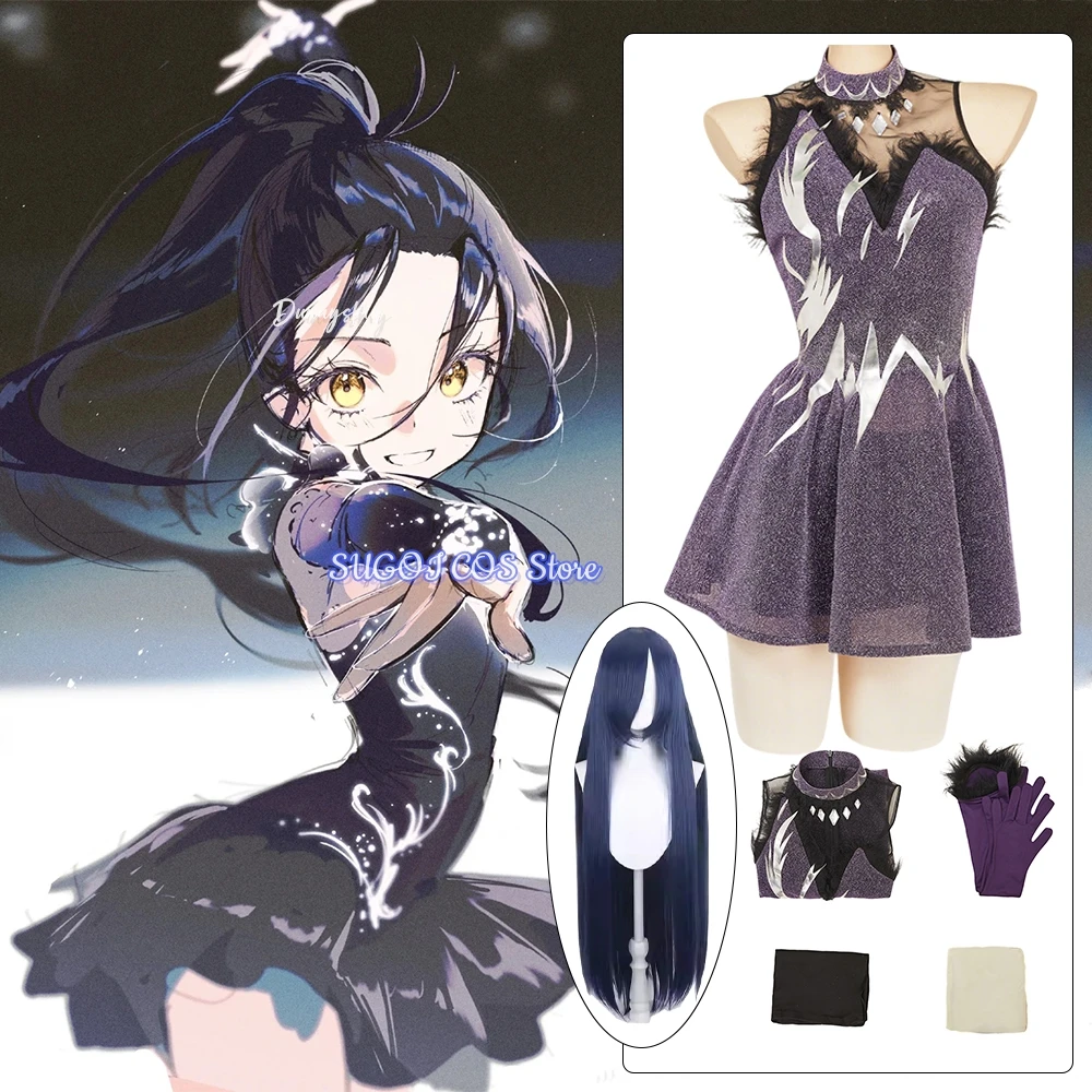 Fantaisie Anime médaillé Hikaru KAMISAKI Cosplay Costume femmes robe gants tenues de jeu de rôle Halloween carnaval déguisement Costumes