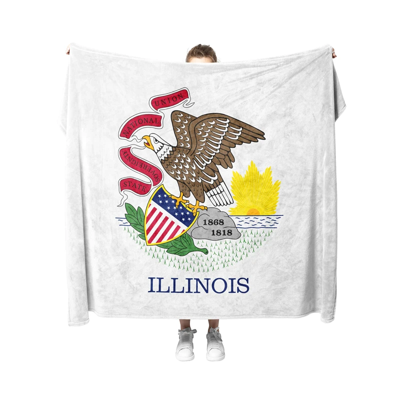 Aertemisi Illinois Pet Blanket for Small Medium Large Dog Cat Puppy Kitten Couch Sofa Bed