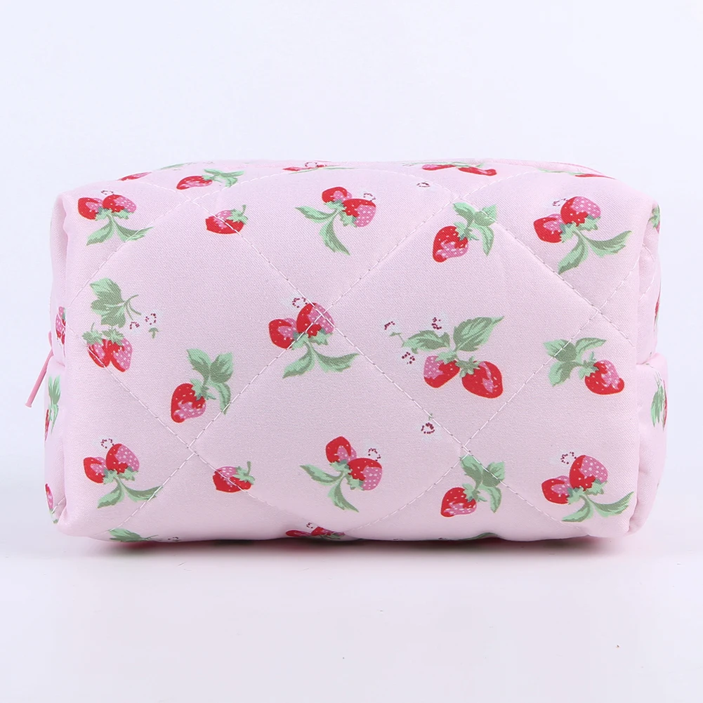 

Toiletry Organizer Bag Strawberry Lemon Pattern Clutch Purse Toiletry Bag Cute Travel Bag Storage Bag Portable for Women Girls