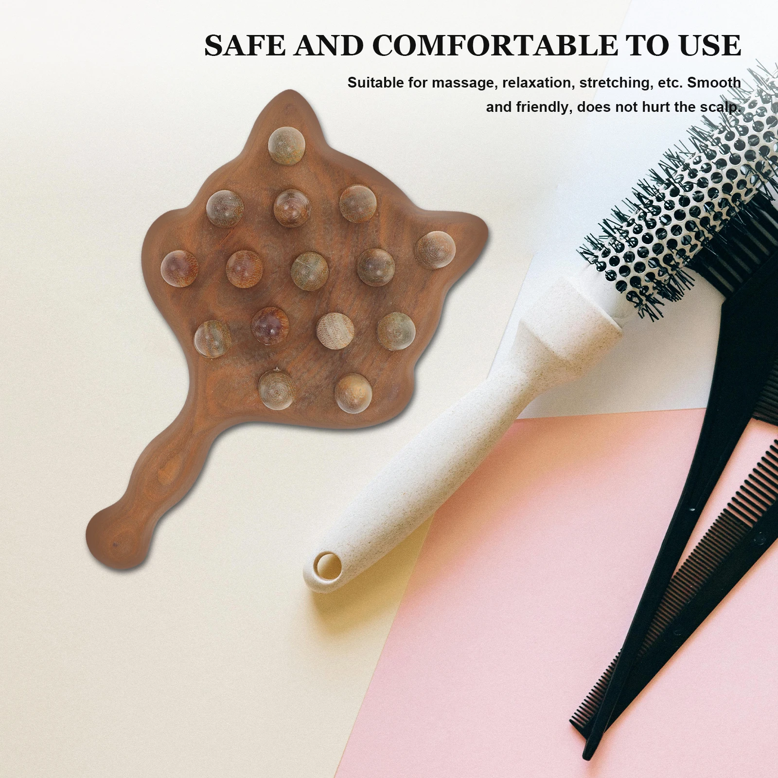 

Wooden Massage Comb Wide Tooth Handheld Scalp Body Massager Acupoint Tool Sandalwood For Daily Travel Portable