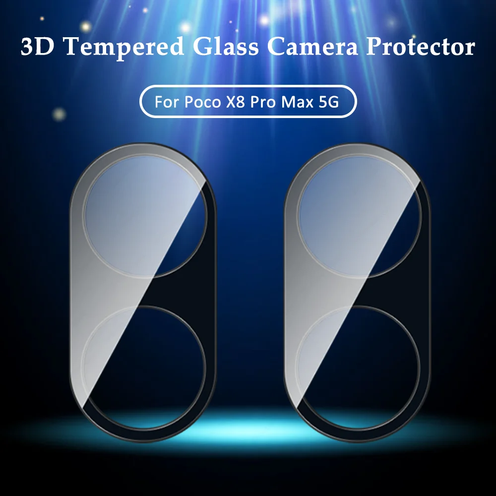 

2Pcs 3D Curved Screen Camera Protector Cover For Xiaomi Poco X8 Pro Max 5G HD Lens Case Glass On PocoX8Pro Little X8Pro X8ProMax