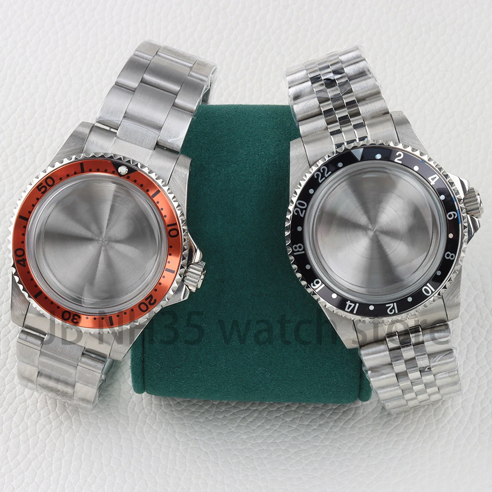 

Круглый стеклянный корпус NH35, 39,5 мм, сапфировое стекло для винтажных механизмов NH35/NH36, браслет из нержавеющей стали типа «джубиле»/«оайстер», циферблат 28,5 мм