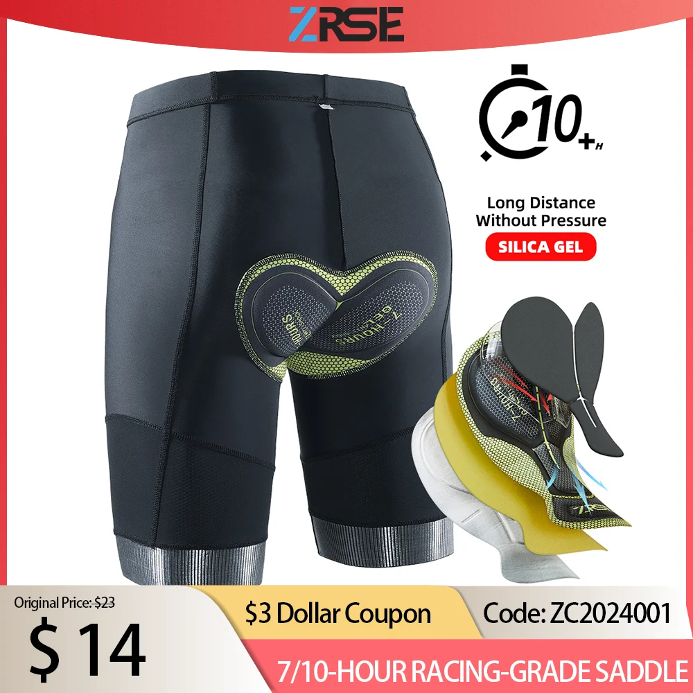 

ZRSE Men's cycling shorts Men gym shorts Underwear Anti-Slip Breathable MTB Road Riding 10H darevie cycling clothes bicycle clot