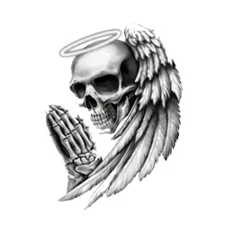 Car Stickers Skull Angels Car and Motorcycle DecorationCover Scratches Waterproof and Sunscreen PVC,13cm*10cm