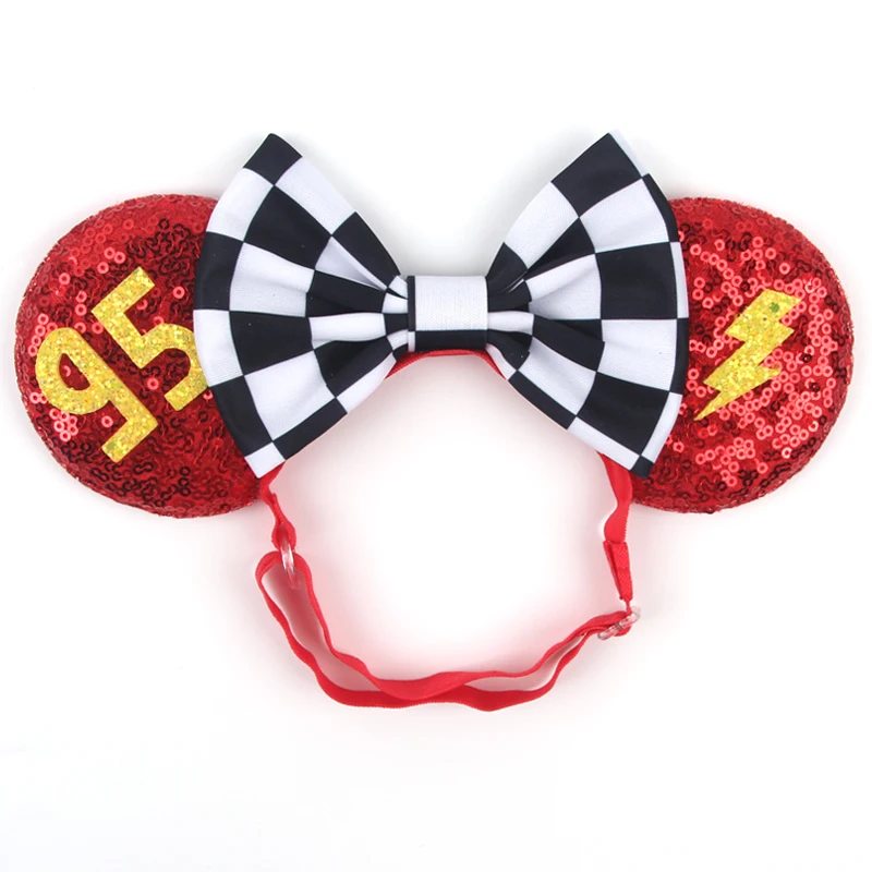 Diadema elástica con orejas de Disney de 3,3 pulgadas para niños y adultos, diadema de Mickey, accesorios para el cabello DIY para fiestas y