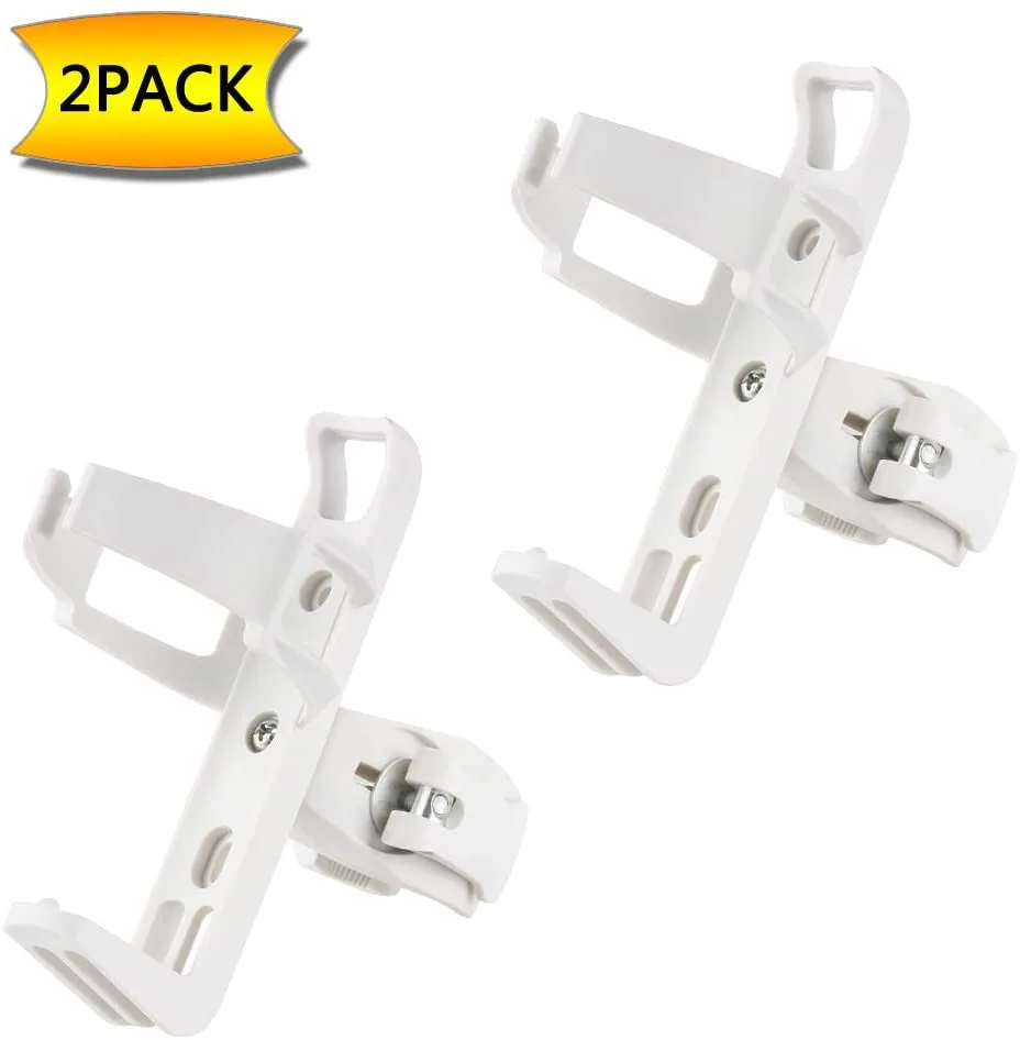 

2pcs Bicycle Bottle Holder White Screwless Water Bottle Cage 360 Degrees Rotating Cup Holder Bike Flask Mount Drinking Basket