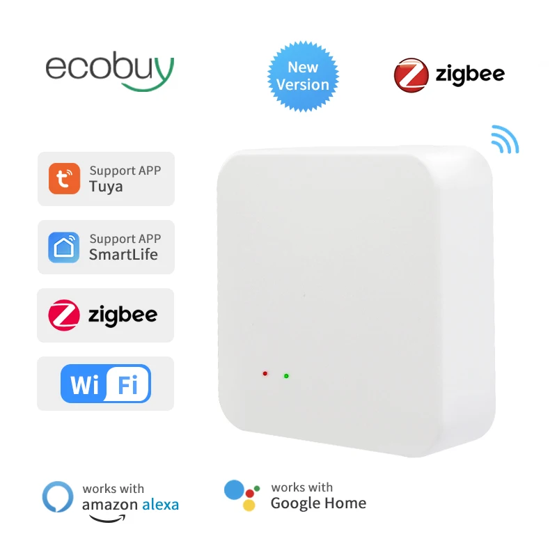 Tuya Smart Home APP Zigbee 3.0 Gateway Hub Tuya Zigbee Gateway Automation Remote Control Wireless Bridge Works with Alexa Google