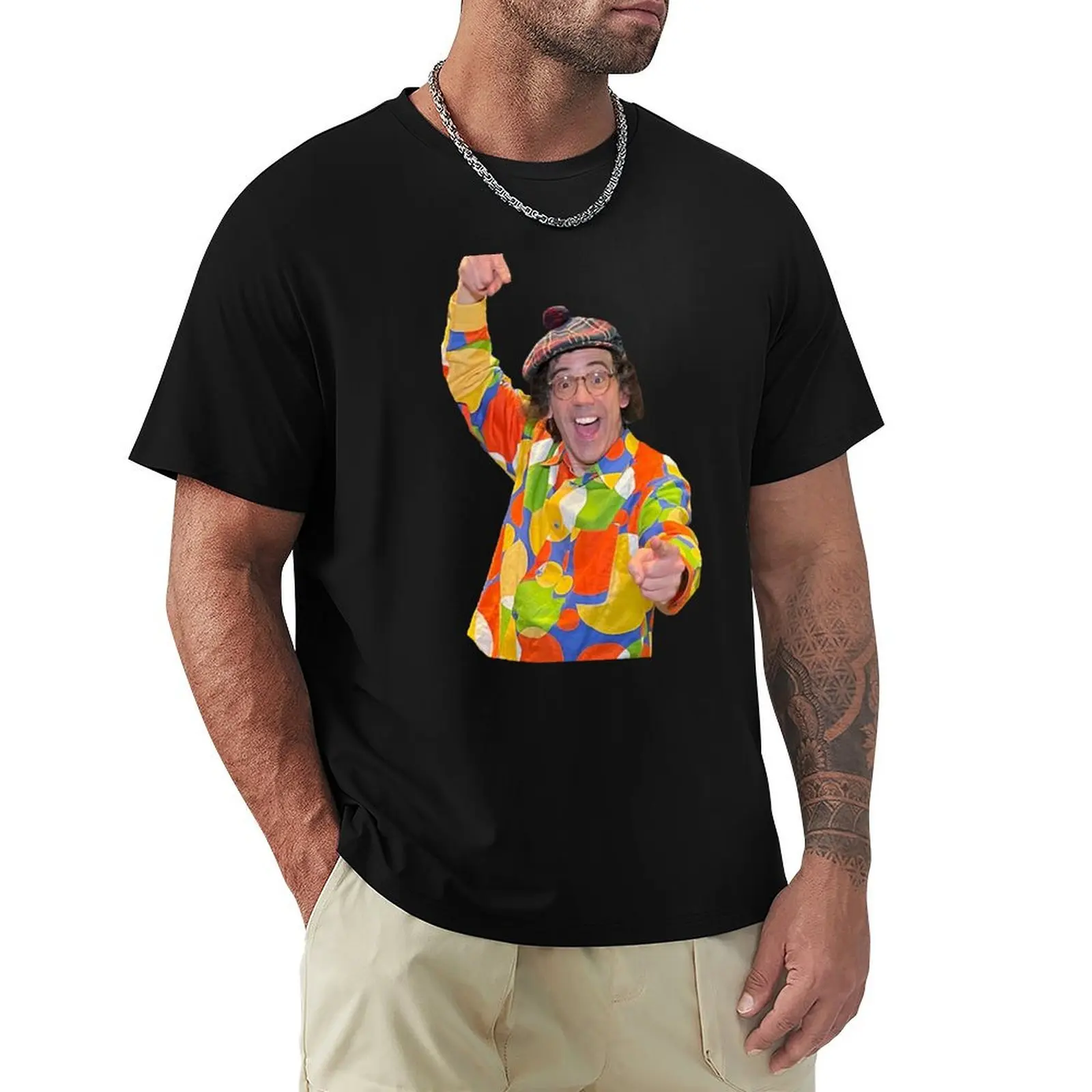 Nardwuar Human Serviette Cutout Excited Happy Interview Hip Hop Rap T-Shirt Work Outdoor Short Sleeve Tee