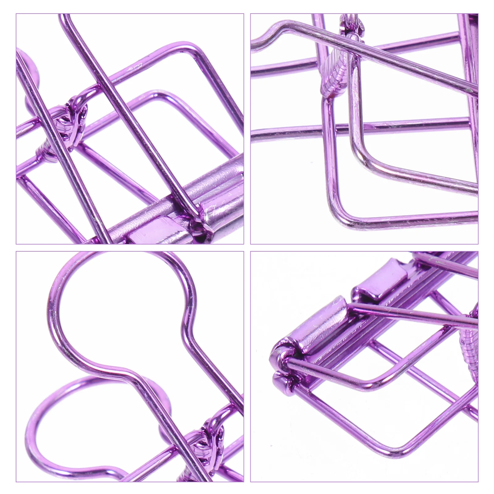 

10 Pcs Colorful Metal Folder Binder Clips for Teacher Large Purple Office Supply