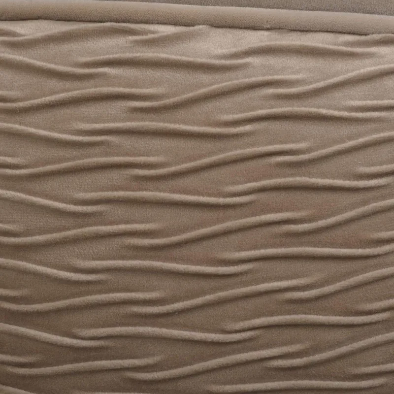 York Midden Van De Eeuw Moderne Ruches Stoel, Mink Beige Performance Fluweel