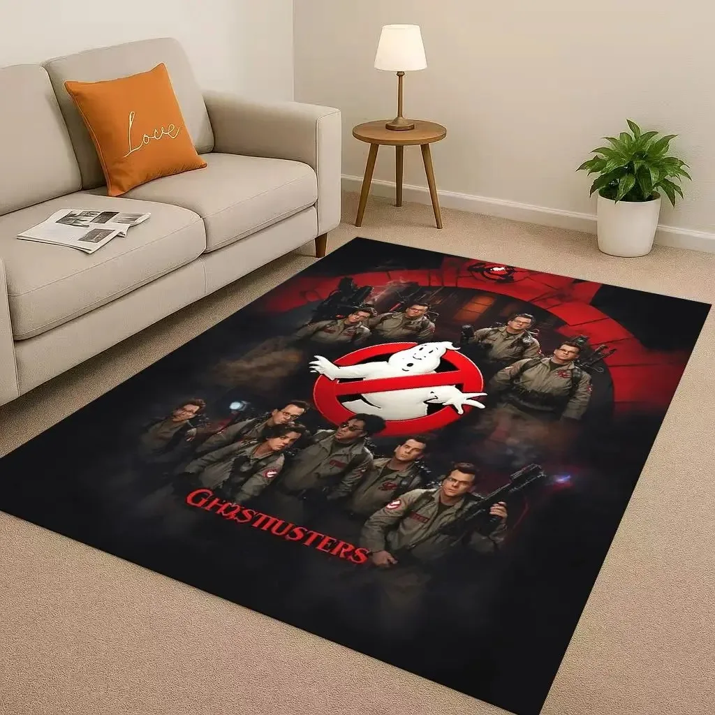 Horror Movie G-Ghostbusters Cartoon Living Room Non-Slip Area Rug Carpet for Bedroom Playroom Sofa,Easy Clean Home Decor Doormat