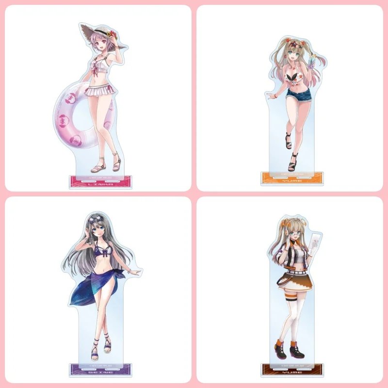 Groove Coaster Swimsuit Party Linka Yume Acrylic figure stand Collecting accessories Christmas Birthday keychain