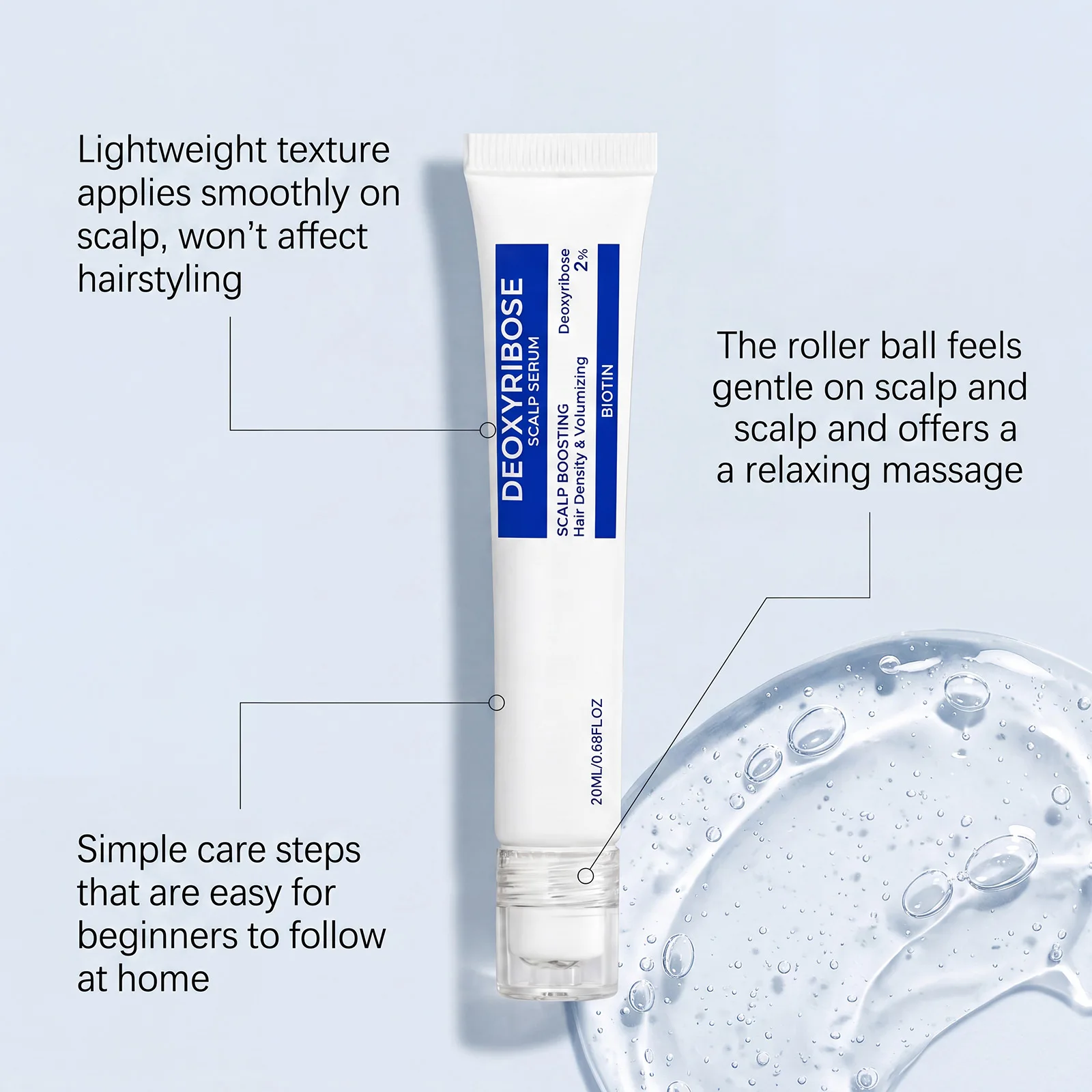 Scalp Roll On Essence Nourishing Scalp Roots No Rinse Hair Thickening Fortify Hair Strands Repair Damaged Hair Mild Scalp Care